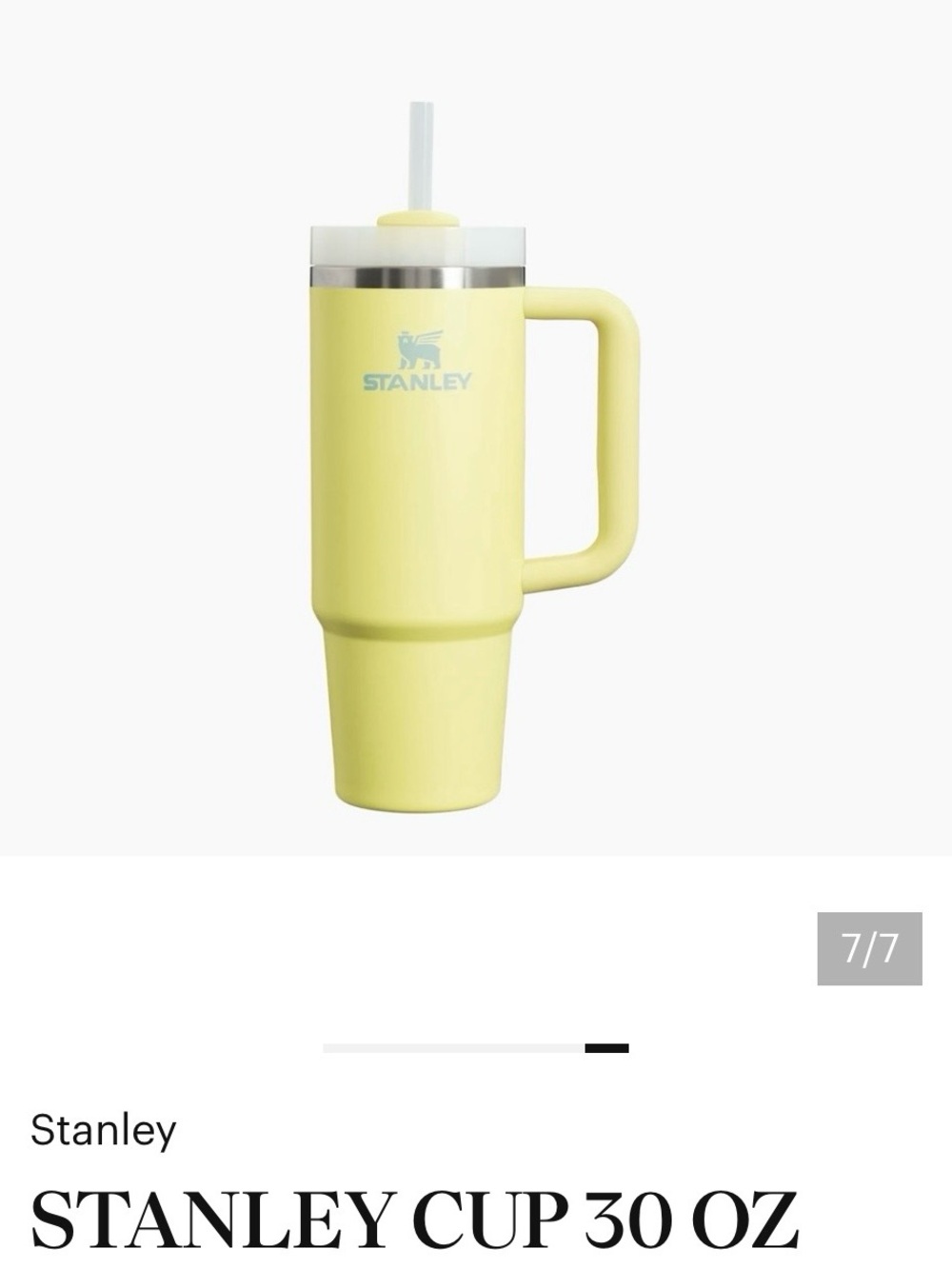 Stanley 30 oz Tumbler with Handle - Pastel Yellow